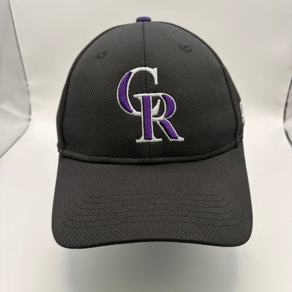 OC Sports Colorado Rockies MLB Baseball Hat Black Purple Adjustable OSFM Cap